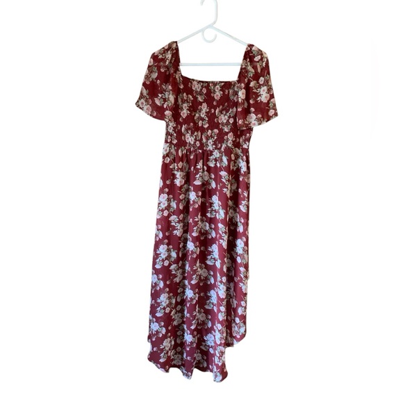 Lily Rose womens floral milkmaid dress size medium coquette bloomcore dainty - Picture 2 of 15